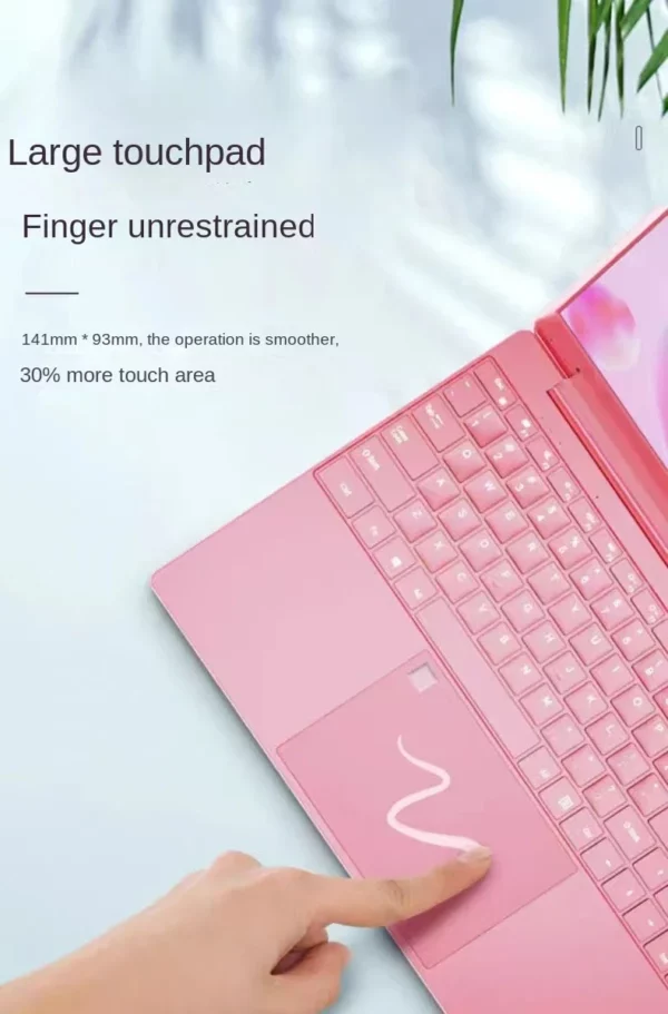Ordinateur portable élégant rose 15,6" : Windows 10 Office Education Intel Celeron N5095, 16 Go de RAM, SSD 1 To, double WiFi, cadres étroits. – Image 19