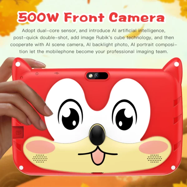Nouveau 7 pouces modèle de bande dessinée enfants tablettes Quad Core 4GB + 64GB ROM Bluetooth 5G WiFi apprentissage jeux éducatifs tablette cadeau pour enfants – Image 6