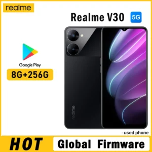 OPPO Realme V30 5G smartphone firmware mondial MTk Dimensity 700 realme UI 3.0 6.5 "8GB 256GB Android 12 téléphone utilisé