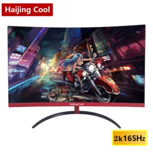 Écran pio Incurvé de 27 Pouces, 2K, 144Hz, 165Hz, Écran LCD pour PC, QHD, 165Hz, pour Ordinateur de Jeu, 2560x1440, DP/HDMI