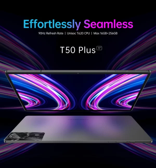 Tablette Teclast T50 Plus Android 14, 11 pouces, 2K, 90Hz, haute rafraîchissement, 6 go + 256 go, UNISOC T620, batterie 8000mAh, caméra 8MP + 13MP, languette 4G – Image 11