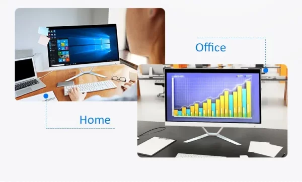 Pc de bureau tout-en-un 27 pouces, nouveau noyau Ultra-fin I3 I5 I7, ordinateur de jeu à domicile d'affaires tout-en-un avec clavier/souris filaire – Image 14