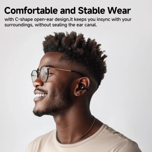 QCY Crossky-Écouteurs à clip d'oreille C30, Bluetooth 5.4, sans fil, oreille ouverte, écouteurs de sport TWS, écouteurs à connexion touristique – Image 2