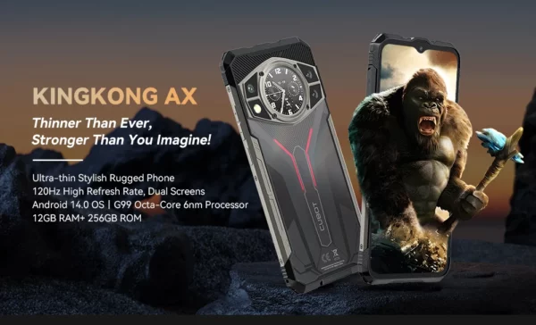 Cubot KINGKONG AX Humanity Smartphone robuste, Android 14, Helio G99, 24 Go de RAM, 12 + 12 Go, 256 Go, Dean, écran 120Hz, appareil photo 100MP, NDavid – Image 11