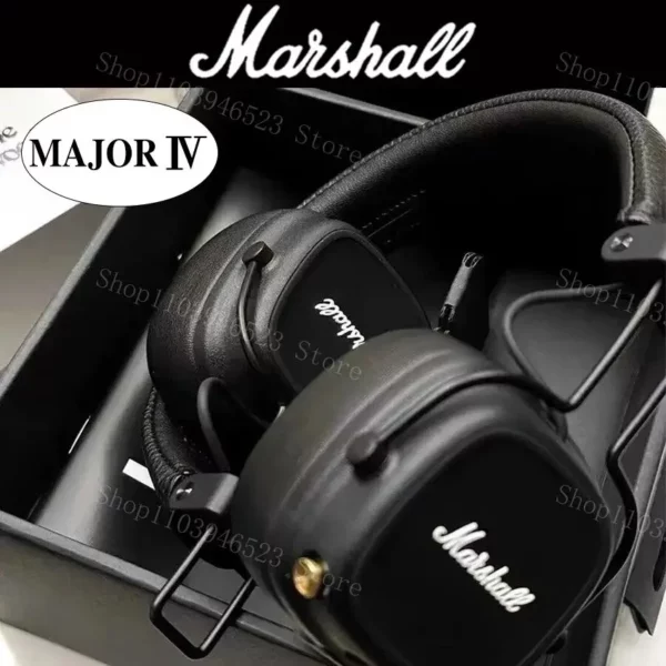 Marshall Major IV 4 casque Bluetooth basses profondes/conception ergonomique/plus de 80 heures de lecture écouteur pliable sport casque sans fil – Image 11