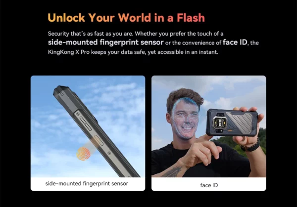 [Première mondiale] CUBOT KINGKONG X PRO, Smartphone 5G, Dimensity 8200, 4 nm, 3,1 GHz, 144 Hz Écran 6,72", Batterie 10200mAh, 24 Go de RAM (12 + 12 Go étendus), 256 Go de ROM, Appareil photo 100 MP, telephone portable – Image 23