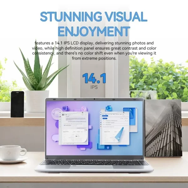 FIREBAT-Ordinateur portable professionnel léger A14, ordinateur portable FHD, empreinte digitale, Intel N5095, 14.1 pouces, 16 Go, LPDDR4, RAM 512 Go, 1 To SSD – Image 6