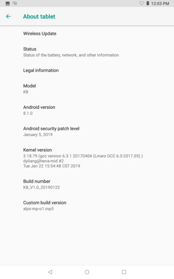 Tablette PC Android 8.1 de 8 pouces, écran tactile capacitif LCD MTK8163, processeur Quad-Core, double caméra, 1 go de RAM, 8 go de ROM, 1280x800 Pixels, GPS – Image 14