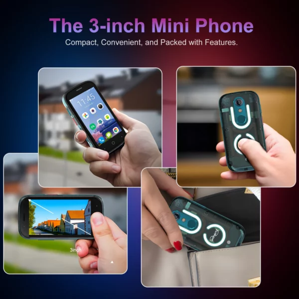 Unihertz Jelly Star Mini Smartphone 8GB 256GB lumière Led débloqué coque arrière transparente téléphones portables pour téléphone de rechange – Image 6