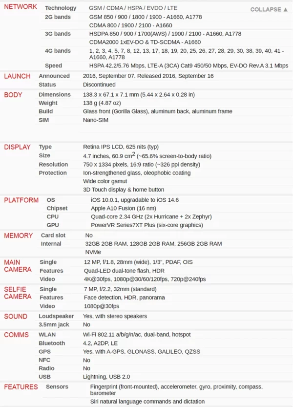 Apple-Téléphone portable iPhone 7Plus, 32 Go, 128 Go, 256 Go, Dean, 4.7 ", 5.5", IPS, LCD, 12MP, 4G Permanence, Façades, Core IOS, Original – Image 12